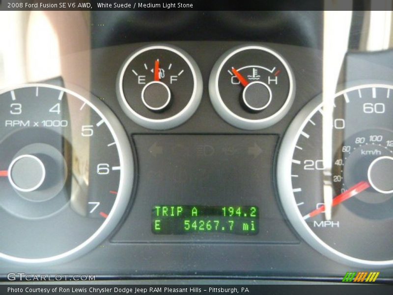 White Suede / Medium Light Stone 2008 Ford Fusion SE V6 AWD