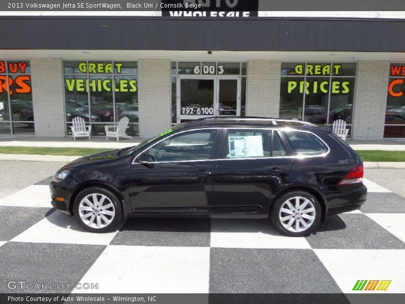 Black Uni / Cornsilk Beige 2013 Volkswagen Jetta SE SportWagen