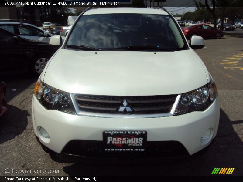 Diamond White Pearl / Black 2009 Mitsubishi Outlander ES 4WD