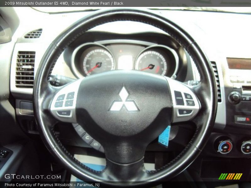 Diamond White Pearl / Black 2009 Mitsubishi Outlander ES 4WD