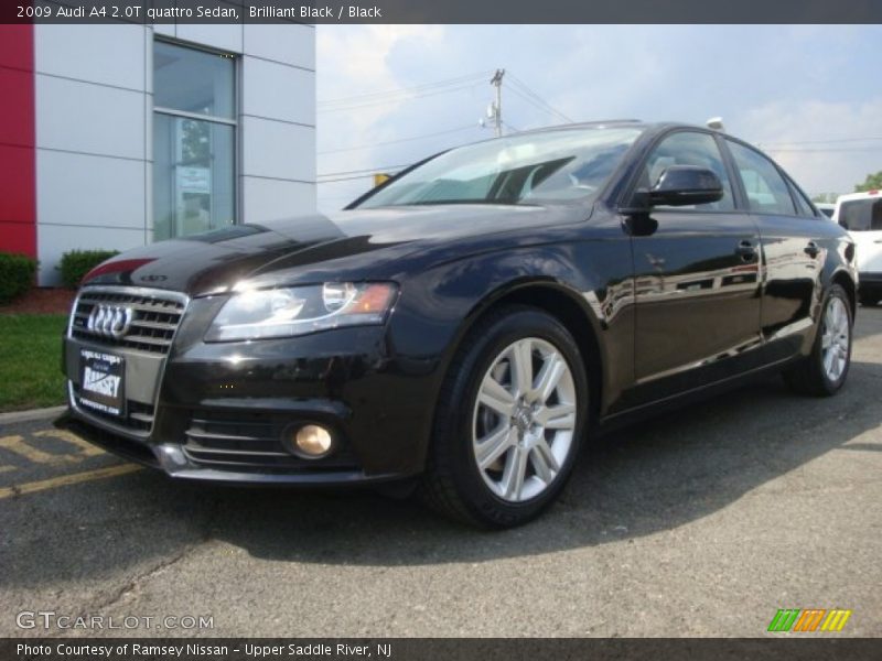 Brilliant Black / Black 2009 Audi A4 2.0T quattro Sedan