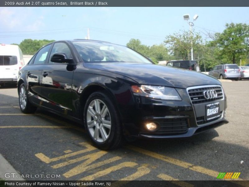 Brilliant Black / Black 2009 Audi A4 2.0T quattro Sedan