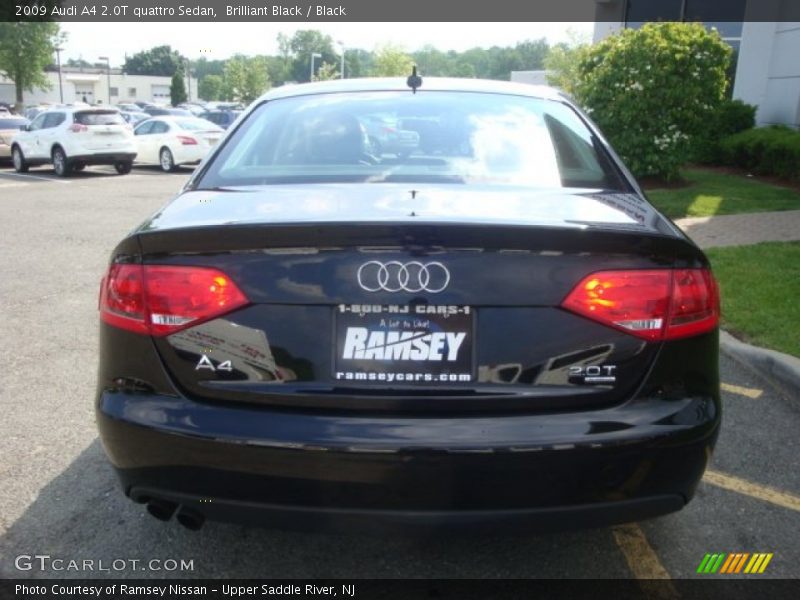 Brilliant Black / Black 2009 Audi A4 2.0T quattro Sedan