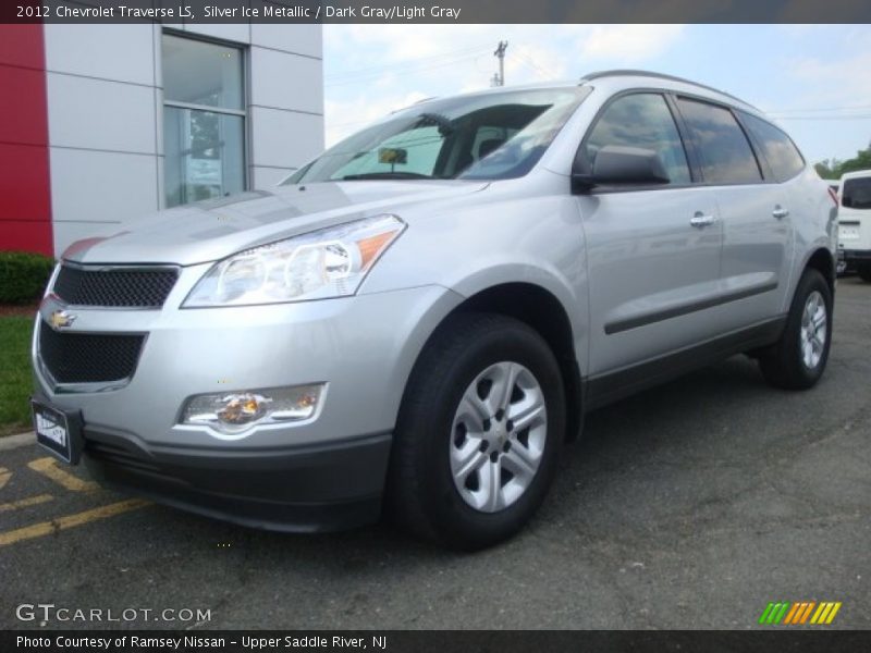 Silver Ice Metallic / Dark Gray/Light Gray 2012 Chevrolet Traverse LS