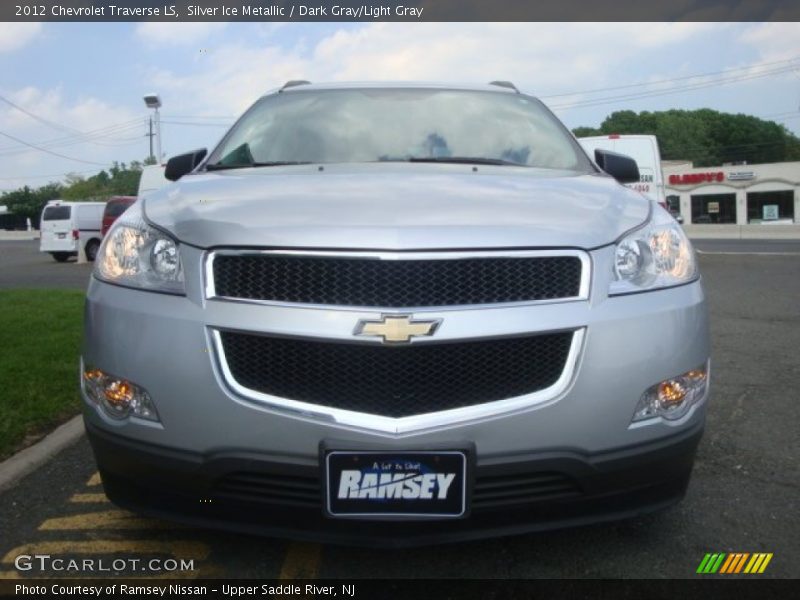 Silver Ice Metallic / Dark Gray/Light Gray 2012 Chevrolet Traverse LS