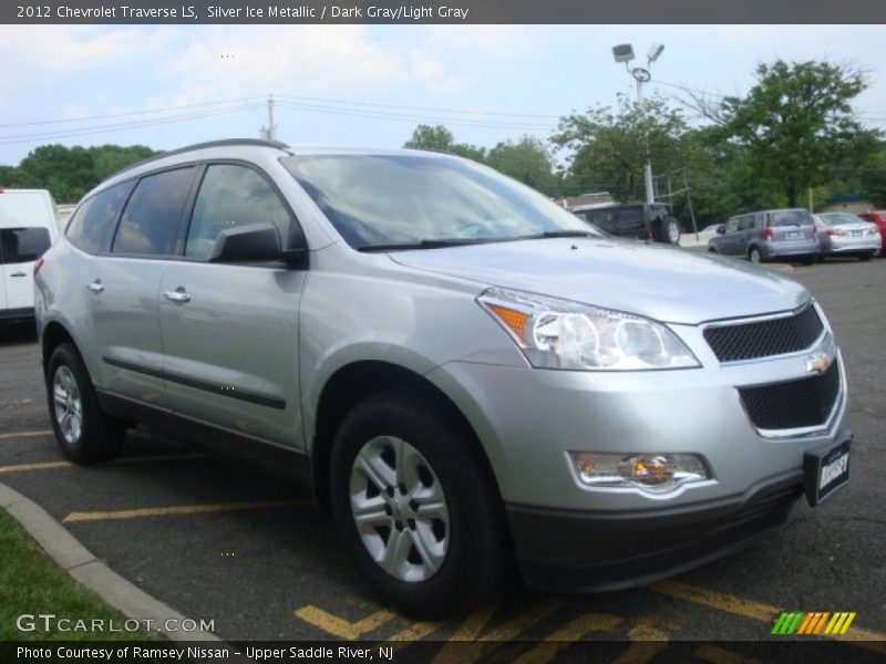 Silver Ice Metallic / Dark Gray/Light Gray 2012 Chevrolet Traverse LS