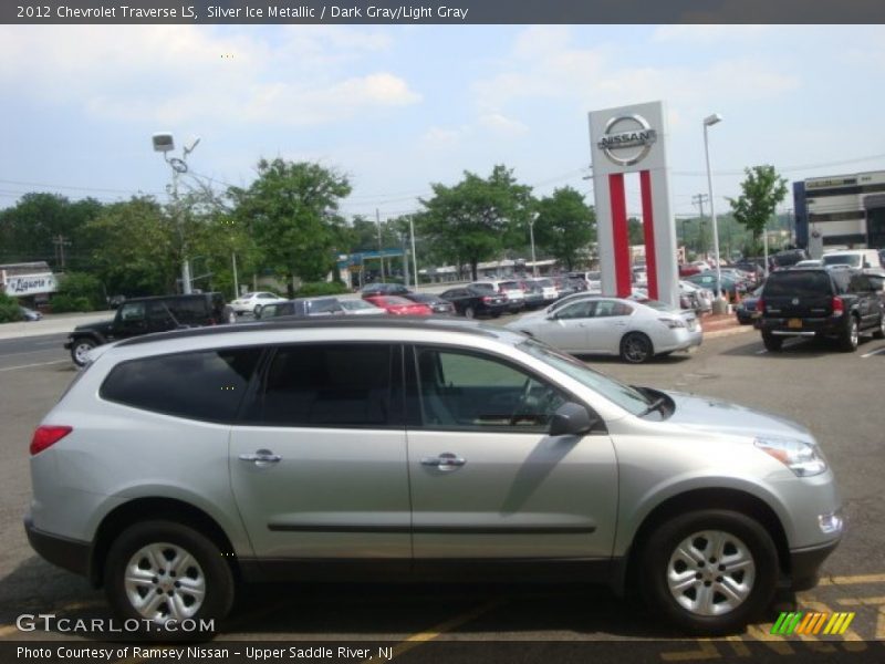 Silver Ice Metallic / Dark Gray/Light Gray 2012 Chevrolet Traverse LS