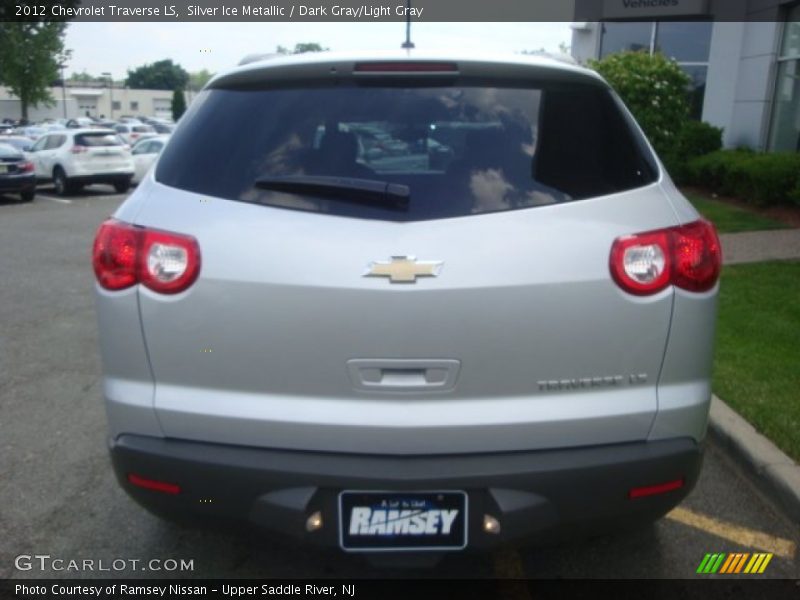 Silver Ice Metallic / Dark Gray/Light Gray 2012 Chevrolet Traverse LS