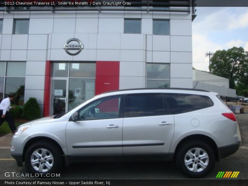 Silver Ice Metallic / Dark Gray/Light Gray 2012 Chevrolet Traverse LS