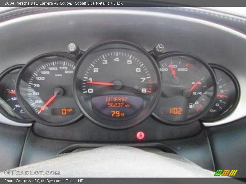 Cobalt Blue Metallic / Black 2004 Porsche 911 Carrera 4S Coupe