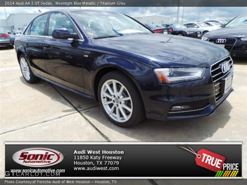 Moonlight Blue Metallic / Titanium Grey 2014 Audi A4 2.0T Sedan