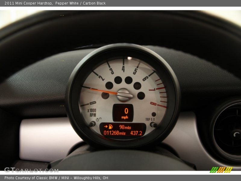 Pepper White / Carbon Black 2011 Mini Cooper Hardtop