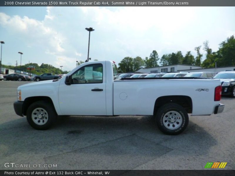 Summit White / Light Titanium/Ebony Accents 2008 Chevrolet Silverado 1500 Work Truck Regular Cab 4x4