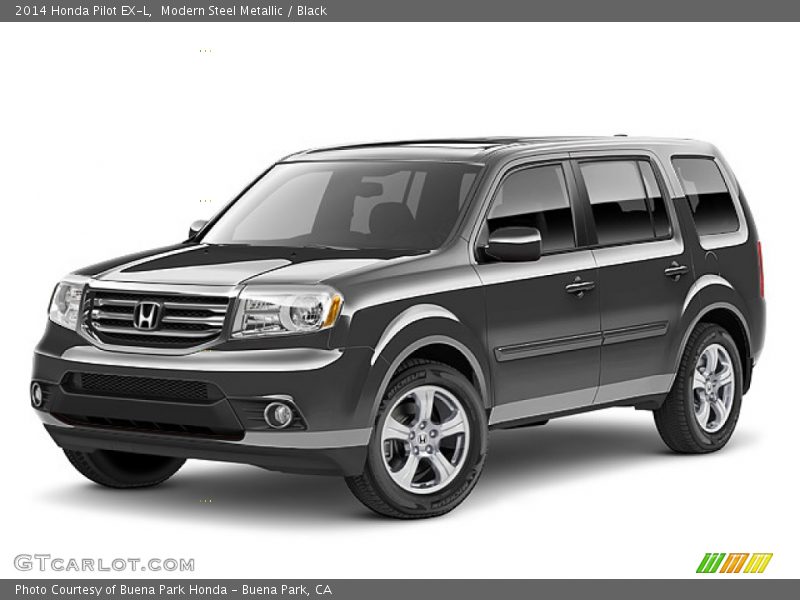 Modern Steel Metallic / Black 2014 Honda Pilot EX-L