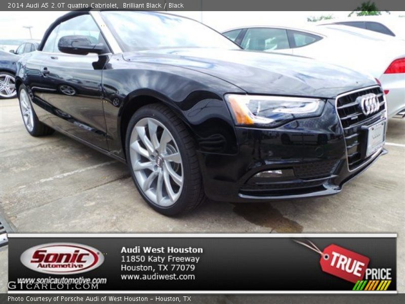 Brilliant Black / Black 2014 Audi A5 2.0T quattro Cabriolet