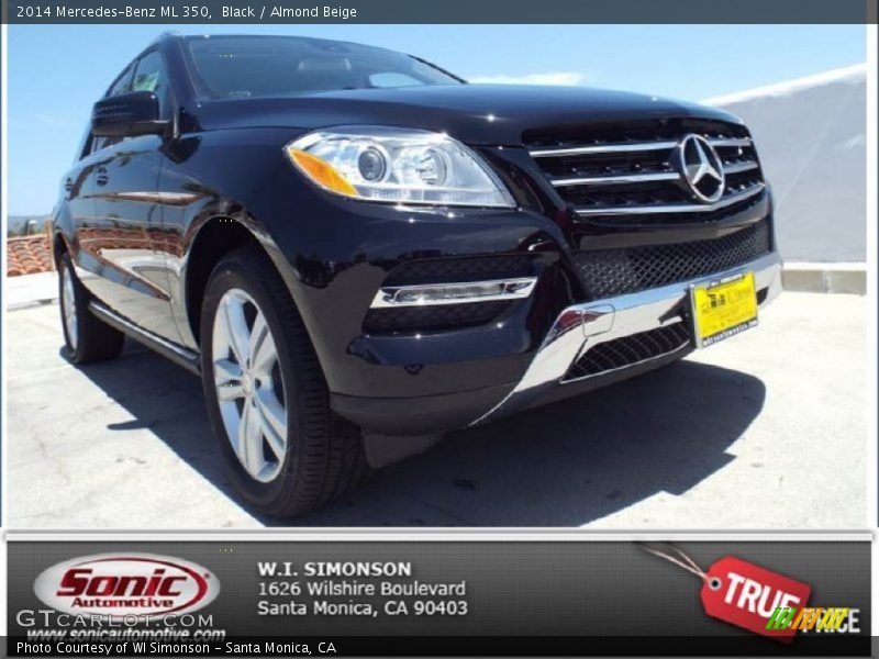 Black / Almond Beige 2014 Mercedes-Benz ML 350