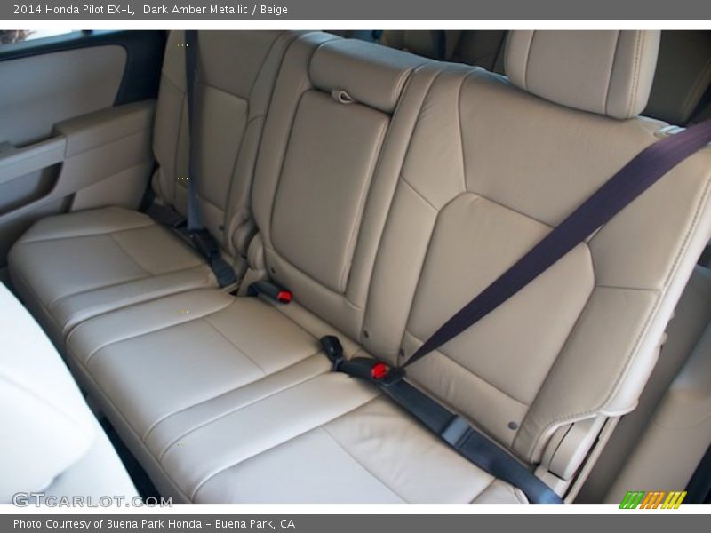 Dark Amber Metallic / Beige 2014 Honda Pilot EX-L