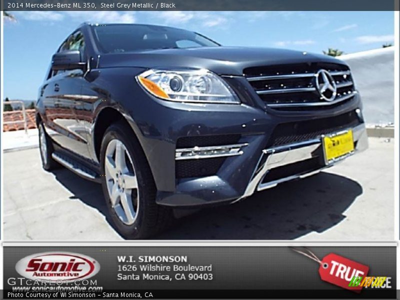 Steel Grey Metallic / Black 2014 Mercedes-Benz ML 350