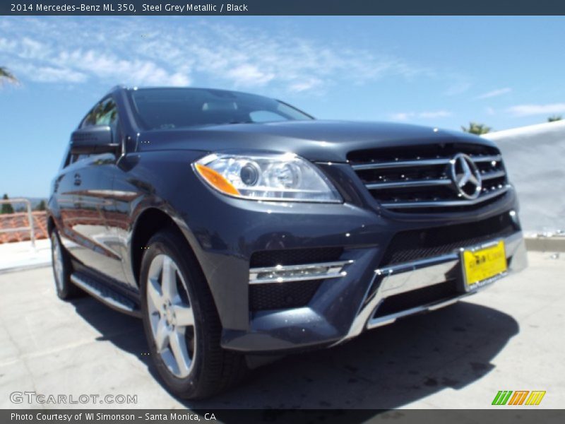 Steel Grey Metallic / Black 2014 Mercedes-Benz ML 350
