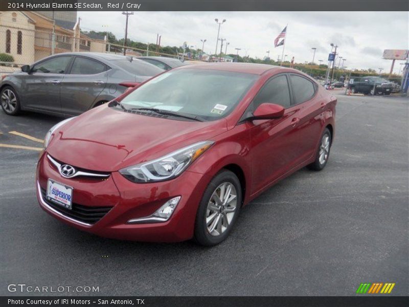 Red / Gray 2014 Hyundai Elantra SE Sedan