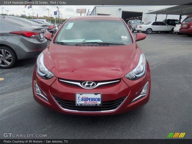 Red / Gray 2014 Hyundai Elantra SE Sedan