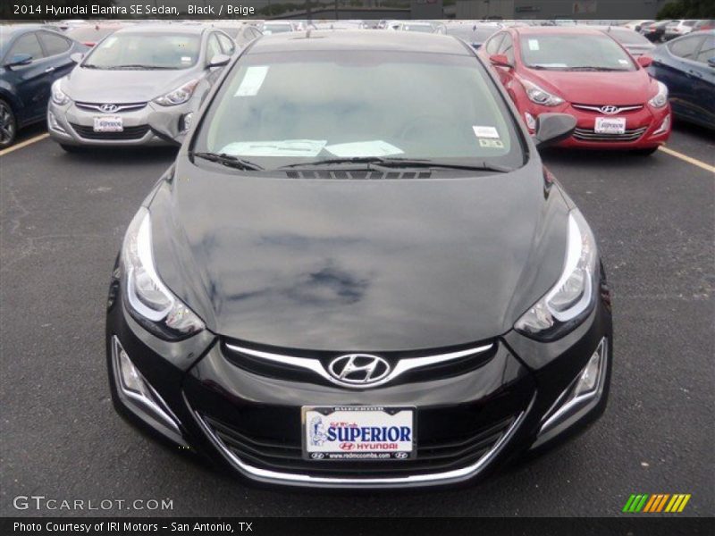 Black / Beige 2014 Hyundai Elantra SE Sedan