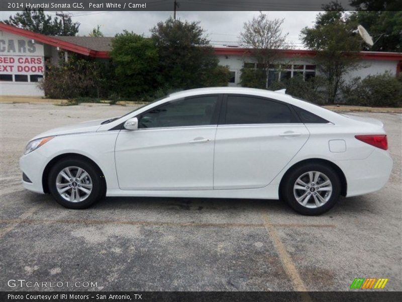 Pearl White / Camel 2014 Hyundai Sonata GLS