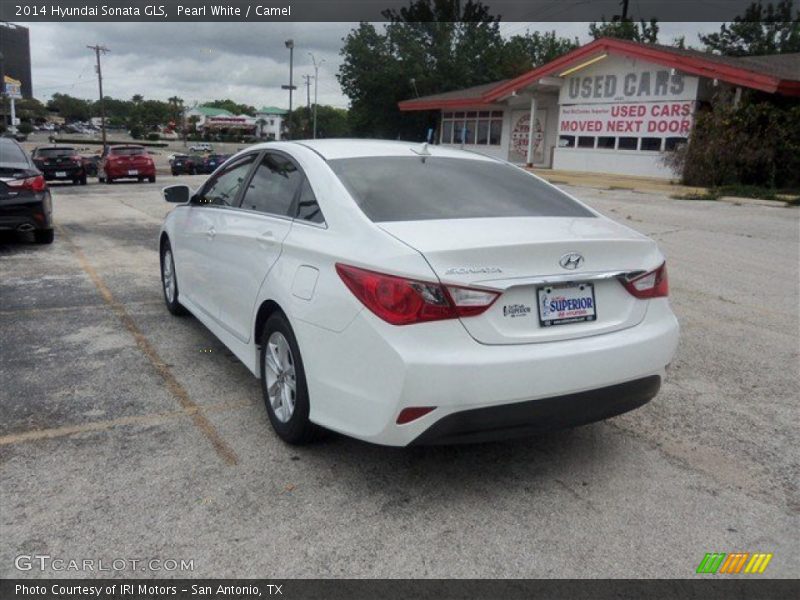 Pearl White / Camel 2014 Hyundai Sonata GLS