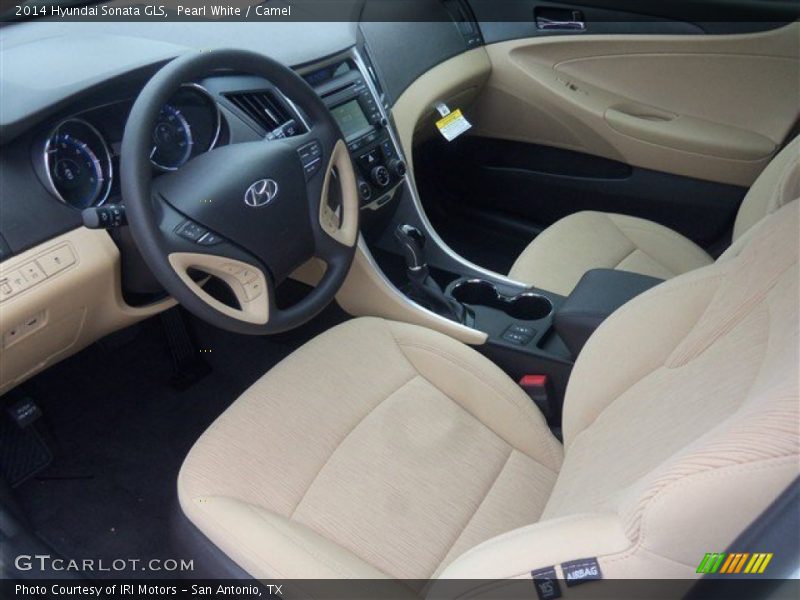 Pearl White / Camel 2014 Hyundai Sonata GLS