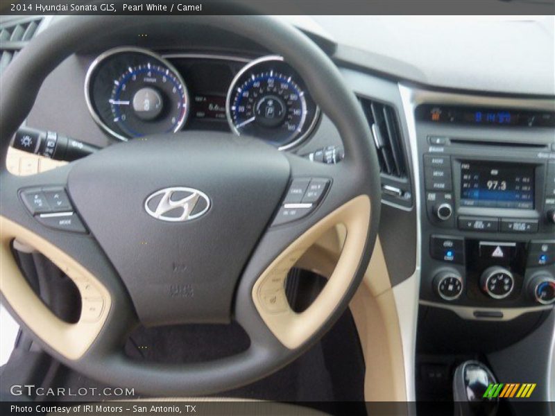 Pearl White / Camel 2014 Hyundai Sonata GLS