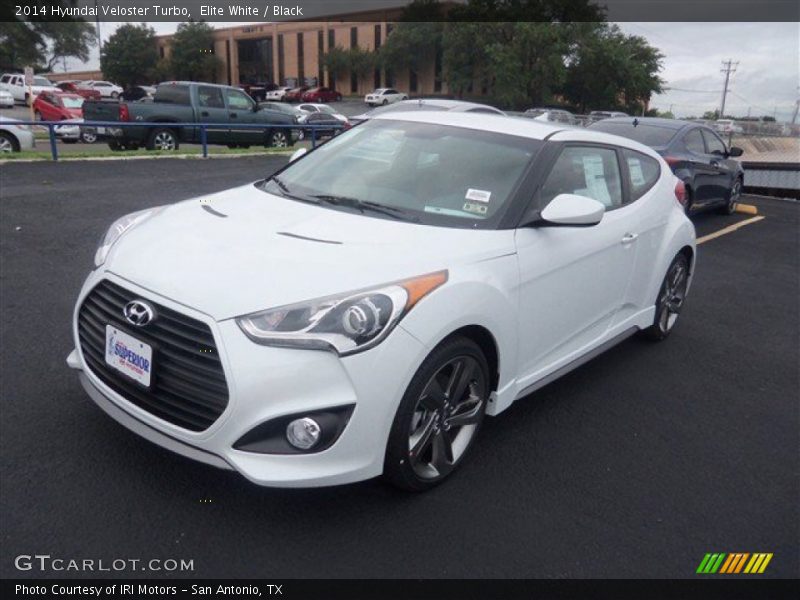 Elite White / Black 2014 Hyundai Veloster Turbo