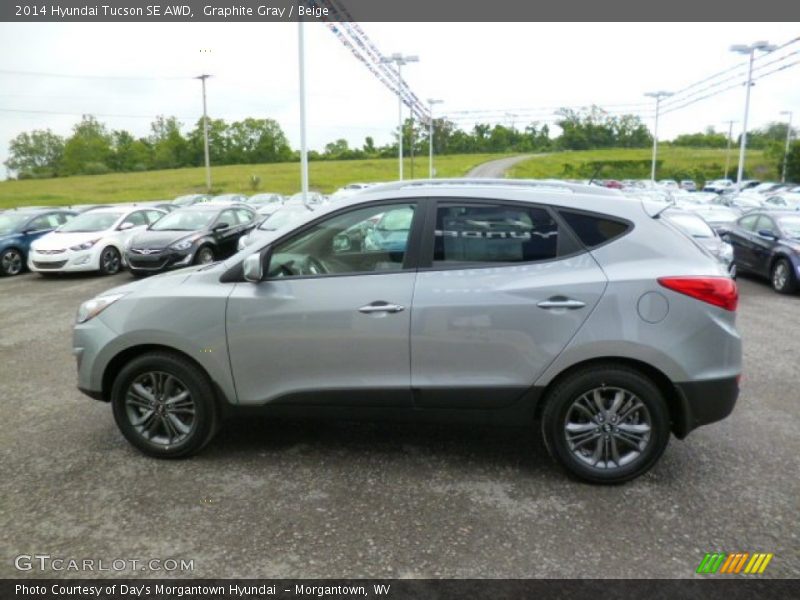 Graphite Gray / Beige 2014 Hyundai Tucson SE AWD