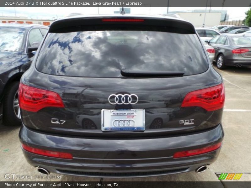 Lava Gray Pearl / Espresso 2014 Audi Q7 3.0 TFSI quattro S Line Package