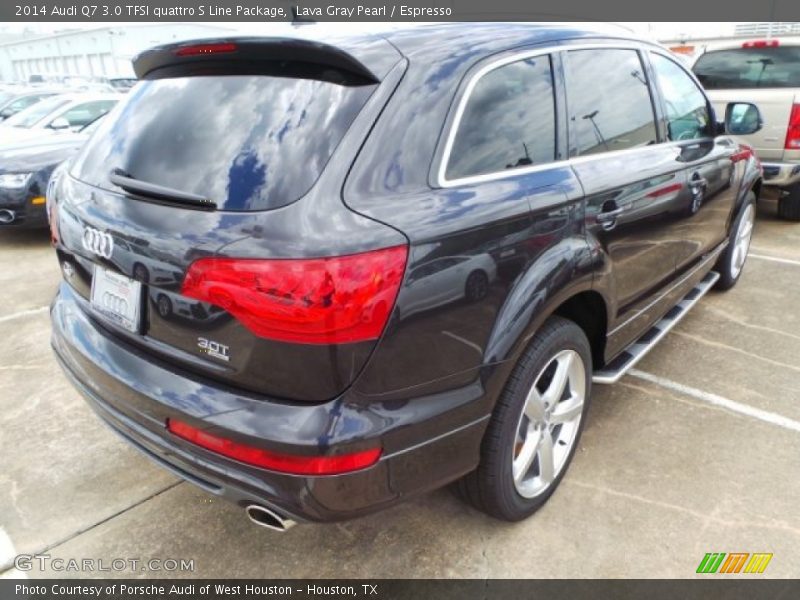 Lava Gray Pearl / Espresso 2014 Audi Q7 3.0 TFSI quattro S Line Package