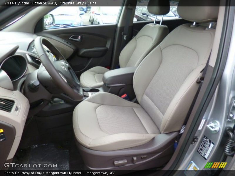 Graphite Gray / Beige 2014 Hyundai Tucson SE AWD