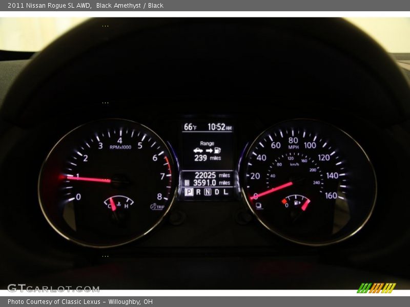 Black Amethyst / Black 2011 Nissan Rogue SL AWD