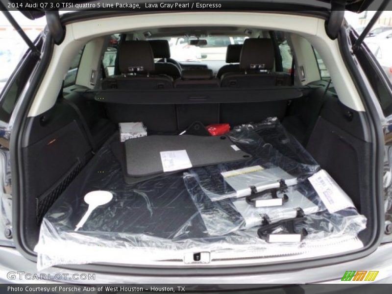 Lava Gray Pearl / Espresso 2014 Audi Q7 3.0 TFSI quattro S Line Package