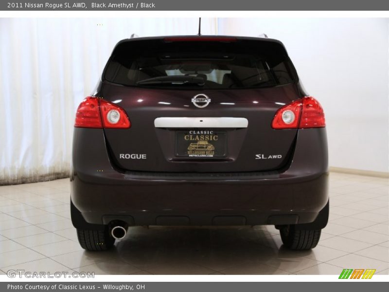 Black Amethyst / Black 2011 Nissan Rogue SL AWD