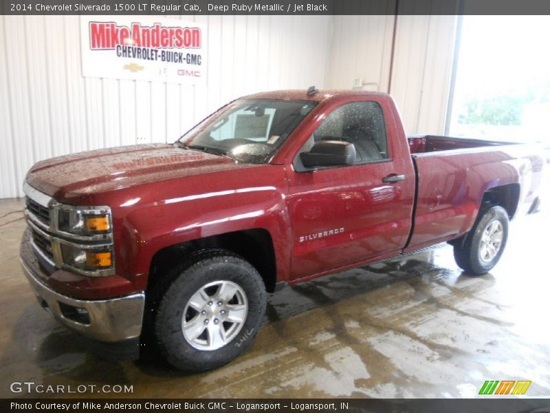 Deep Ruby Metallic / Jet Black 2014 Chevrolet Silverado 1500 LT Regular Cab