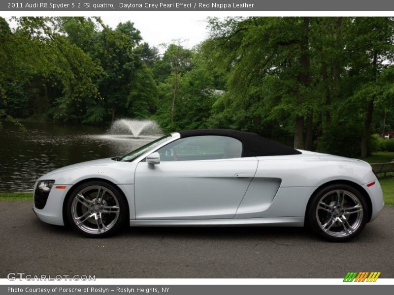 Daytona Grey Pearl Effect / Red Nappa Leather 2011 Audi R8 Spyder 5.2 FSI quattro