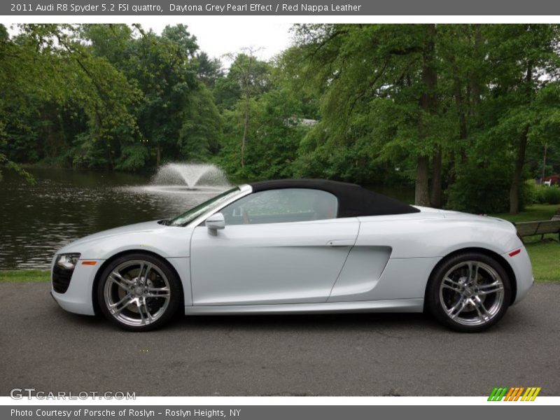 Daytona Grey Pearl Effect / Red Nappa Leather 2011 Audi R8 Spyder 5.2 FSI quattro