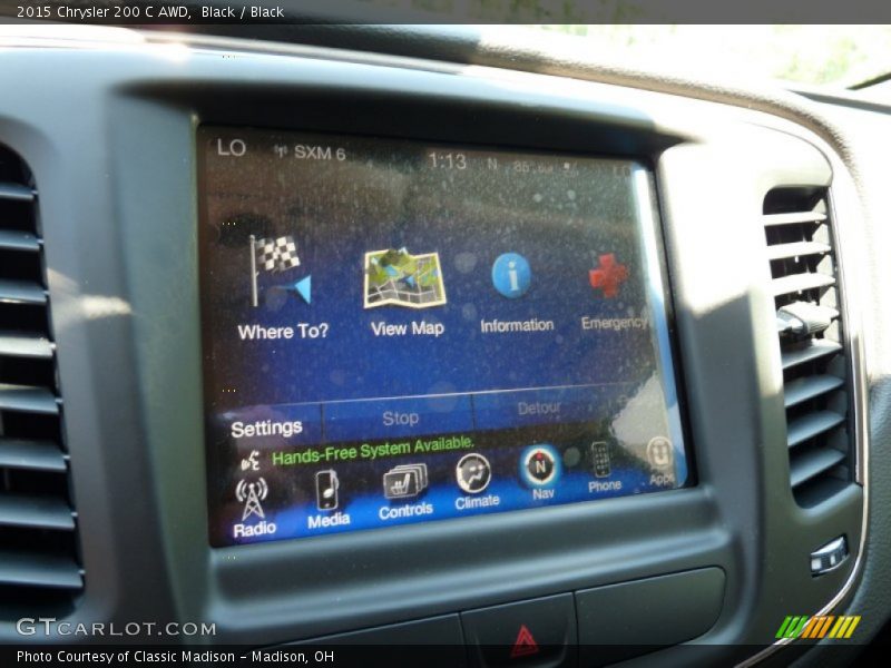 Black / Black 2015 Chrysler 200 C AWD