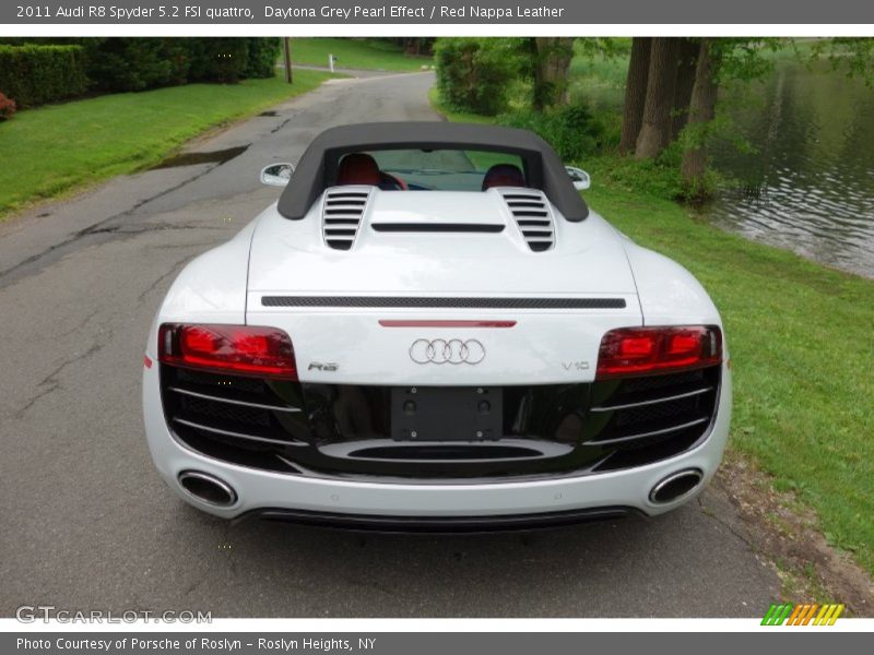 Daytona Grey Pearl Effect / Red Nappa Leather 2011 Audi R8 Spyder 5.2 FSI quattro