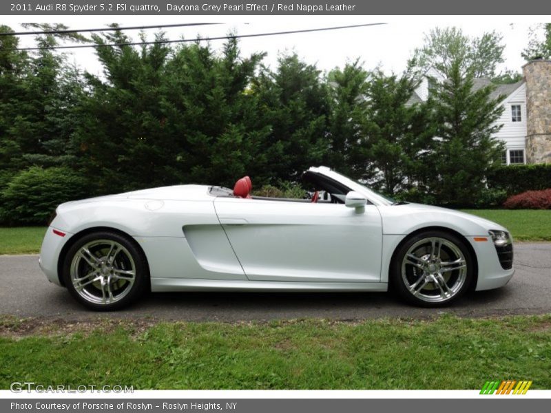 Daytona Grey Pearl Effect / Red Nappa Leather 2011 Audi R8 Spyder 5.2 FSI quattro