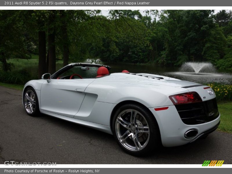 Daytona Grey Pearl Effect / Red Nappa Leather 2011 Audi R8 Spyder 5.2 FSI quattro