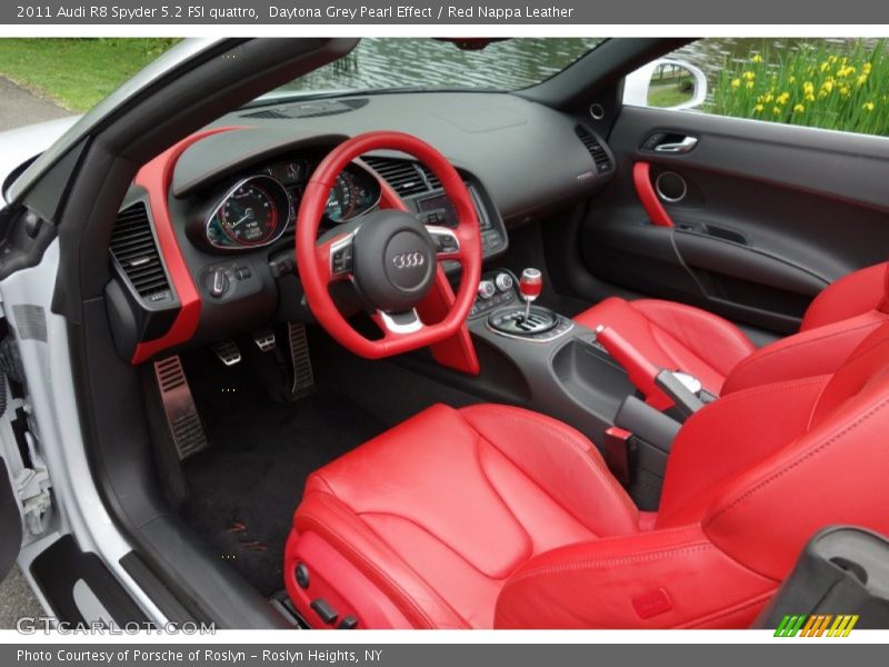 Daytona Grey Pearl Effect / Red Nappa Leather 2011 Audi R8 Spyder 5.2 FSI quattro