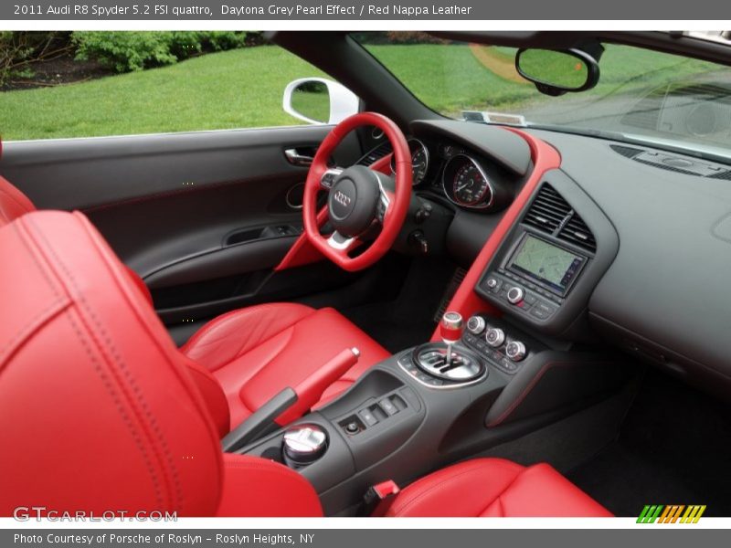 Daytona Grey Pearl Effect / Red Nappa Leather 2011 Audi R8 Spyder 5.2 FSI quattro