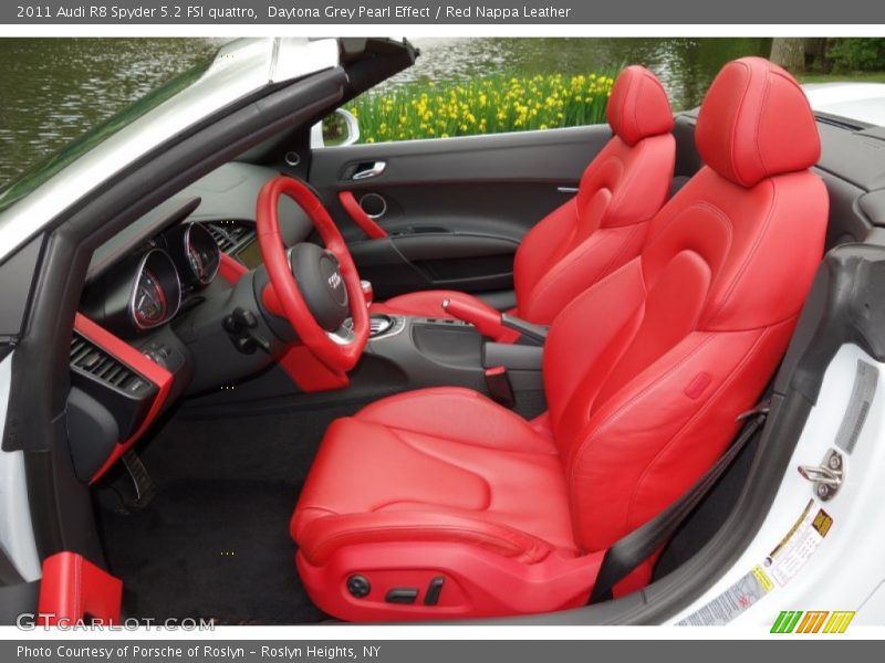 Daytona Grey Pearl Effect / Red Nappa Leather 2011 Audi R8 Spyder 5.2 FSI quattro
