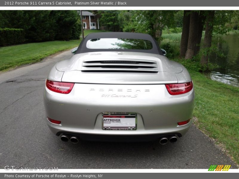 Platinum Silver Metallic / Black 2012 Porsche 911 Carrera S Cabriolet