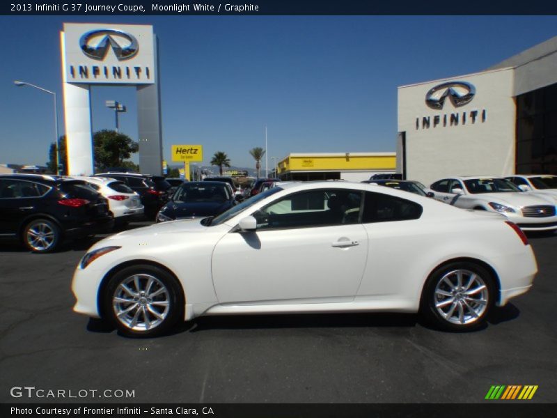 Moonlight White / Graphite 2013 Infiniti G 37 Journey Coupe